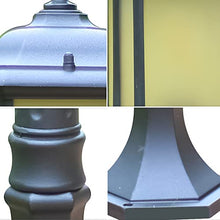 ZEELYDE Post Lights Outdoor,Outdoor Waterproof Electric Garden Light Aluminum Glass Lamp Shade Path Light Home Community Decoration Landscape Light LED Floor Lamp Night Lighting Fixture