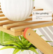 Plant Stand Plant Pot Stand Flower Stand Bamboo Wood Plant Shelf Folding Flower Display Stand Indoor Display Stand Home Patio Garden Plant Shelf Plant Stands Indoor ( Color : A , Size : 73*31*100cm )