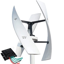 3000W Noiseless Vertical Vertical Wind Power Generator, 48V with Waterproof Charge Controller 3 Blades Home Camping Wind Power Generator for Garden Outdoor,24v
