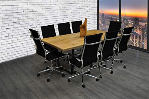 SOLIS 9 Piece Conference Set Office Chairs and Tables Black