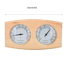 A1DFDFGOQSFG Wooden Sauna Hygrothermograph Thermometer, Hygrometer Sauna Room Accessory (Square)