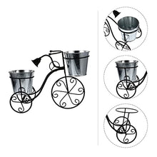 TBNLASS 1PC Iron Art Bike Plant Stand Exquisite Flower Pot Shape Holder