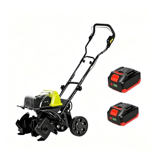 Thlabe Cordless Tiller 14.2In Width & 7.1In Depth for Lawn/Soil Cultivation