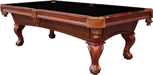 Playcraft Charles River 8' Chestnut Slate Pool Table with Leather Drop Pockets