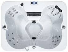 Luxuria Spas Cypress 4-Person 36-Jet Hot Tub with LED Fountains Homemade White/Grey