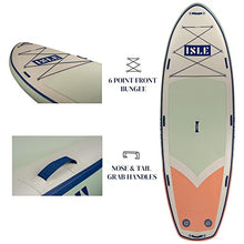 ISLE Surf and SUP Megalodon Inflatable Paddle Board & iSUP Bundle Seafoam/Peach