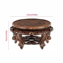 QUANGJN Pcs Plants Saucers Mahogany Flower Table Flower Stand Base Flower Pot Vase Buddha Statue Crafts Ornament Base Solid Wood Tray Plant Pot Saucers,