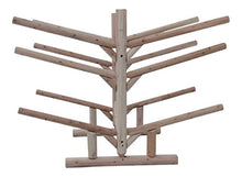 Log Kayak Rack Cedar 4 Kayak + 2 SUP Storage Rack Unfinished