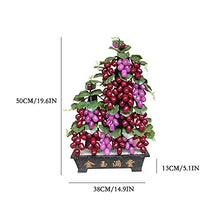 Artificial Bonsai Tree Jade Bonsai Gem Decoration Grape Decoration Office Home Creative Bedroom Handicraft Decoration Chinese Style Bonsai Ornaments Fake Bonsai Tree