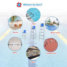 WLCGYD 2 Packs Lifeguard Chair for Above Ground Pool, 71 Inch High Life Guard Chair W/Comfortable Seat for Water Park/Beach/Poolside/Sunroom, Tall Adirondack Chair, Referee Ladder Stool