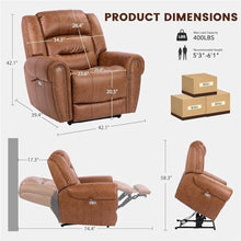 Dual Motor Large Electric Lounge Lift Recliner Chair with USB Ports