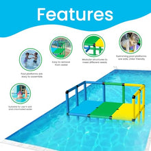 Funphix Kids Swimming Pool Platform Playset - Multi-Level Toddler Swim Platform