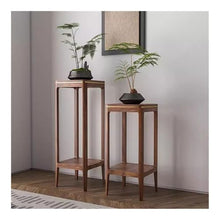 LUYOUBOZHU Vase Stand Black Walnut Plant Display Stand, New Chinese Living Room Floor-standing Household Bonsai Rack(Large)