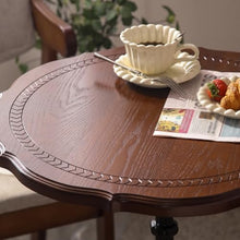 Chicken Couch End Table Retro Wooden Round Table Coffee Table Furniture Sofa Side Table Dessert Table Corner Tables for Living Room