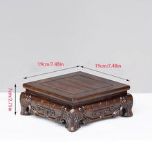 QUANGJN Pcs Plants Saucers Solid Wood Base Vase Bonsai Buddha Ornaments Heightening Bracket Plant Pot Saucers,