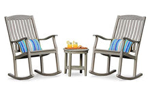 Cambridge Casual Superior Indonesian Arie Rocking Chair Chat Set Weathered Gray