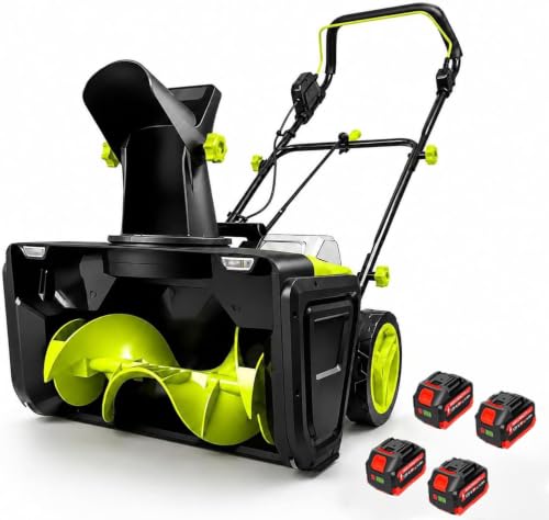 40V Battery Cordless Snow Blower, 3500W Brushless Motor Snow Thrower