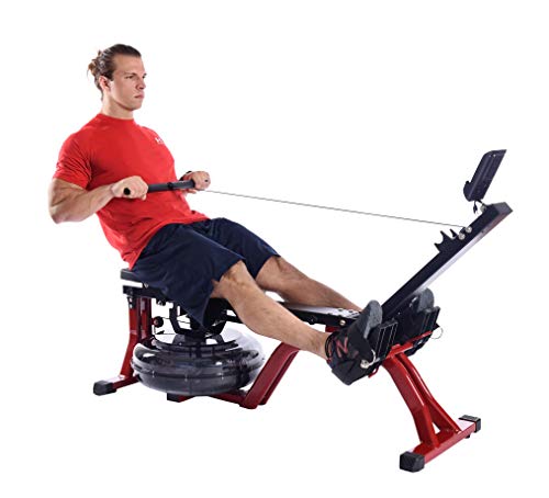 Stamina X Water Rowing Machine with Fitness Coaching App Black / Red