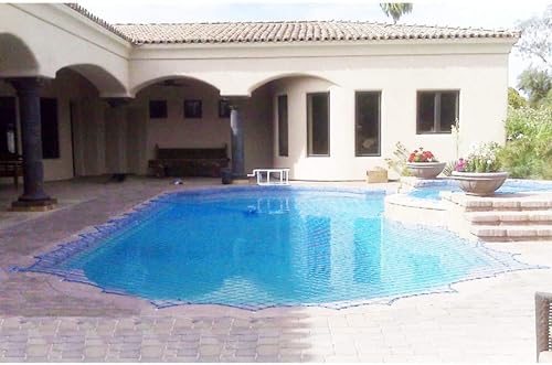 WaterWarden Inground Pool Safety Net Cover 16' x 32' Blue