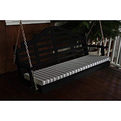 A & L Furniture Yellow Pine Marlboro Porch Swing, 6', Walnut Stain