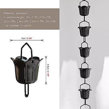 WKNHHL Rain Chain, Petals Rain Gutter Chain for Outside Downspout, Garden Decor, Adjustable Length Roof Gutters,260cm/8.5ft
