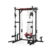 KOZYSFLER Power Cage with LAT PullDown and Weight Storage Rack Orange