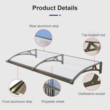 Premium Outdoor Aluminum Awning Double Solar Protection High Capacity Gutter Quick Dry Durable Design for Doors & Windows (31.5" x 102.4")