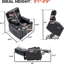 Triple Motor Power Lift Recliner with Lumbar Support, Heat & Massage