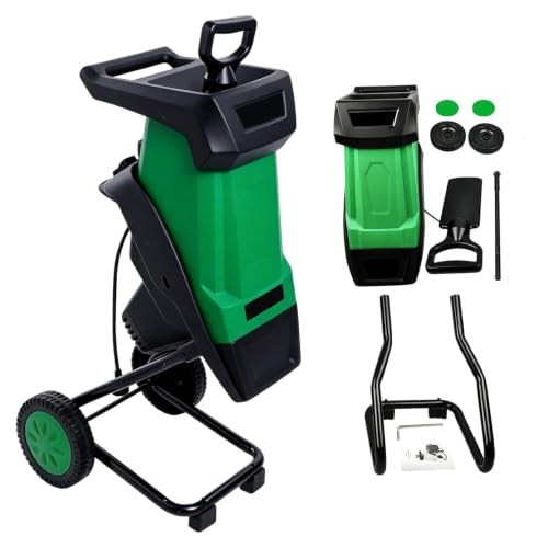 Electric Wood Chipper Garden Shredder & Leaf Mulcher