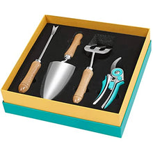 XIXIDIAN Garden Tools Set, 4 Piece Heavy Duty Gardening Tools, Durable Garden Hand Tools, Stainless Steel Garden Plant Tool Ergonomic Handle Gardening Gifts for Women Men