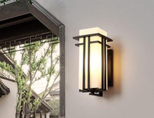 ZHOUYANB Outdoor zwart Aluminum Wall Sconce Waterproof Lamp Glass Lampshade Mount Porch Front Lighting Fixtures (Size 41 24) (one Color 41 24)