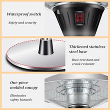 Outdoor Patio Heaters, Electric Outdoor Heater with Base, Tip-over Protection, Adjustable Height, Waterproof Garage Heater for Balcony Courtyard Gazebo Garden