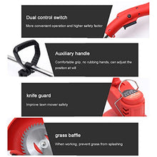 AMYYTL Electric Lawn Mower, 12V Battery Powered Lightweight Cordless Lawn Mower Rechargeable Telescopic Handle Home Portable Lawn Mower