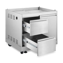 32 in. Newport Coll Grill Cabinet with Drawers, Tank Mount, Stainless Steel