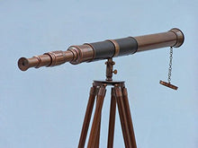 Handcrafted Nautical Decor Floor Standing Antique Copper Telescope 60