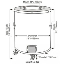 Puri Tandoor Oven - SS2 Deluxe - Large Home Tandoor - Charcoal Fired - 25 Person Capacity