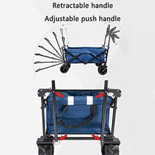 Outdoor Folding Utility Wagon Offroad Folding Trolley, Garden Transport Handcart, for All Surfaces, Load-Bearing 85kg/187lbs (Style 1)