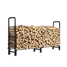 WXPWAMZ Firewood Holder Firewood Storage Rack Outoor Organizer Black Metal Firewood Storage Rack Holder Home Warehouse Wood Organize Shelf Indoor/Outdoor Firewood Rack,