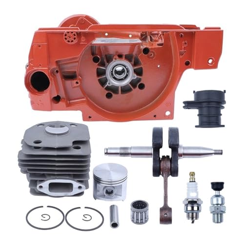 XZHBRZ Crankcase Crankshaft 50mm Cylinder Kit Fit for 362 365 371 372 Chainsaw Piston Rings Needle Bearing Spark Plug Parts
