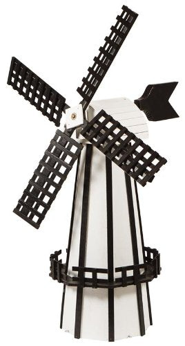 Medium Poly Windmill White & Black
