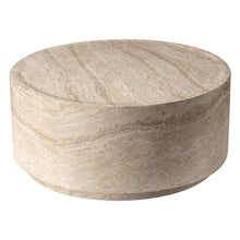LeisureMod Terra Series Side Table 36" Round Fiberstone Accent Table, Grey Color, Outdoor/Indoor Use, Home, Living Room, Assembled