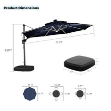 OROTLECT Cantilever Umbrella With Wheels Base