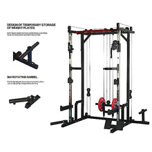 KOZYSFLER Power Cage with LAT PullDown and Weight Storage Rack Orange