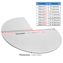 Blazea Banquet Round Folding Table for Dining, 48 54 60 72 Inch White Table Top Only, Solid Wood Table Top, Commercial Circle Foldable Table No Legs(150 cm (59 inch))