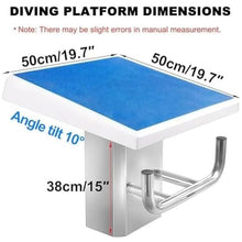 LYJIANGXIN 20in x 20in Professional Stainless Steel Diving Board, 304 Stainless Steel Non-Slip Diving Board, 15° Inclined Swimming Competition Jumping Platform, Pool One Step Diving Starting Block