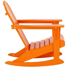 Costaelm Keller HDPE Plastic Outdoor Rocking Chair Set of 4 Orange
