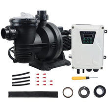 Solar Powered Swimming Pool Pump,900W 92GPM Hybrid Swimming Pool Pump Kits with MPPT Switching Controller,AC 85-260V / DC 110V