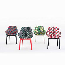 Kartell SFCH-K4182-BD Dining Chair, Frame: White, Cover: Picnic, W22.8 inches (58 cm), D 22.2 inches (56.5 cm), H 33.5 inches (85 cm), SH48 cm