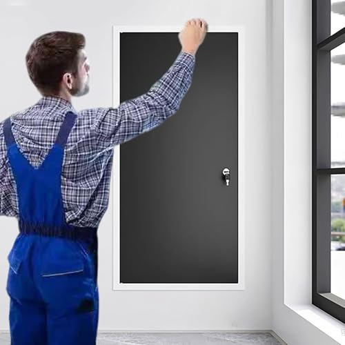Jievmrs 24x30 28x28 24x36 24x48 24x60 Large Access Door, Aluminum Access Panel Door for Outdoor Kitchen/Attic, Drywall Plumbing Inspection Hatch Panel(Black,70x70cm(28x28in))