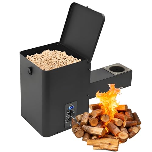 Vdniduir Adjustment Pellet Hopper Extension Pellet Hopper,Wood Pellet Maker Hopper Assembly Kit,Pellet Grill Hopper,for Grill Smoke Bake Roast